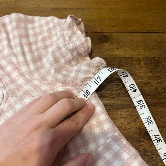 Bohme Beige Gingham Mini Dress - Ruffle Detail - Picture 6 of 11